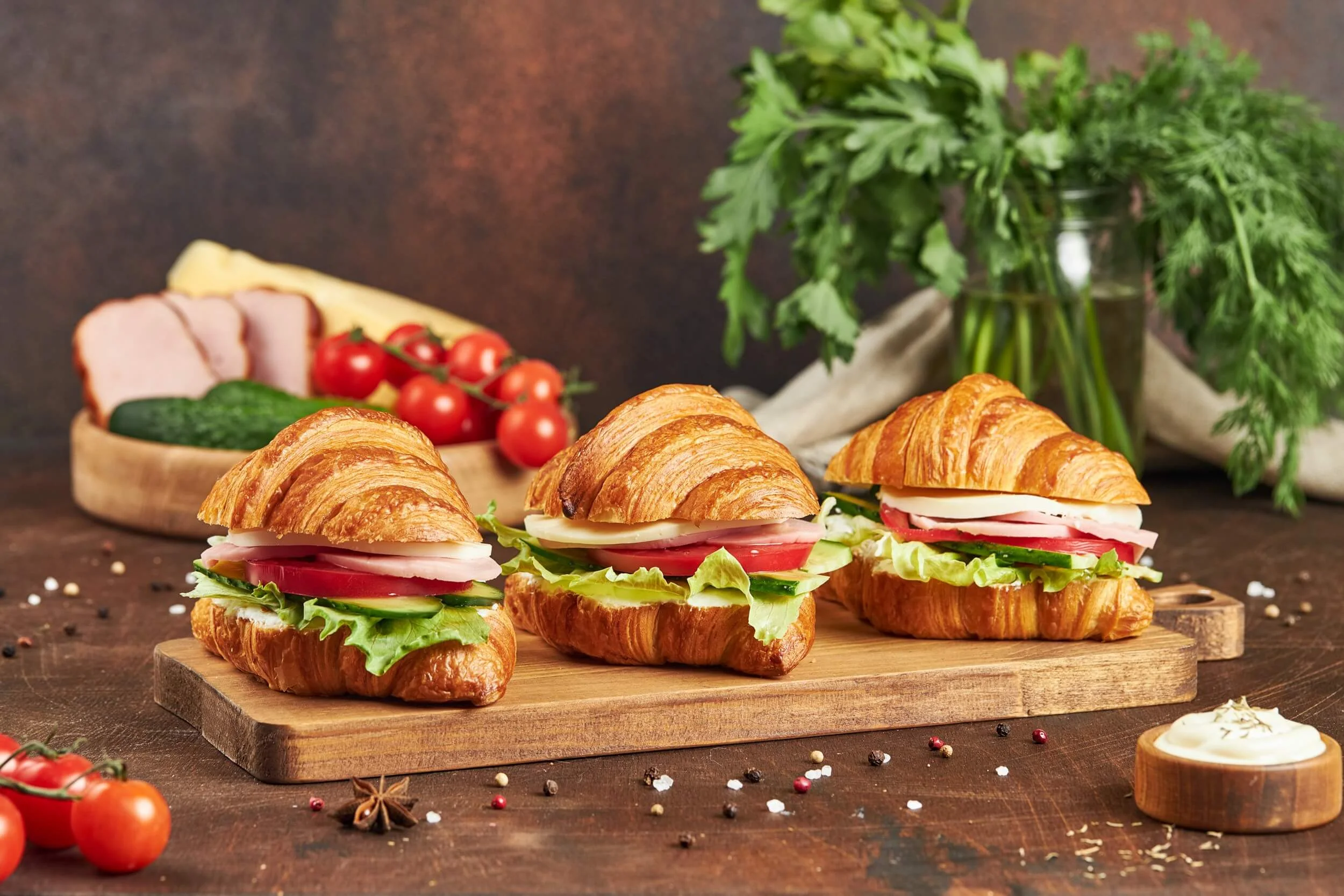 Spicy Golden Croissant Sandwich